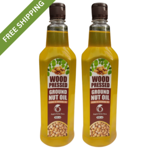 Wood Pressed Groundnut (Peanut) Oil - 950 mL (2-Pack)